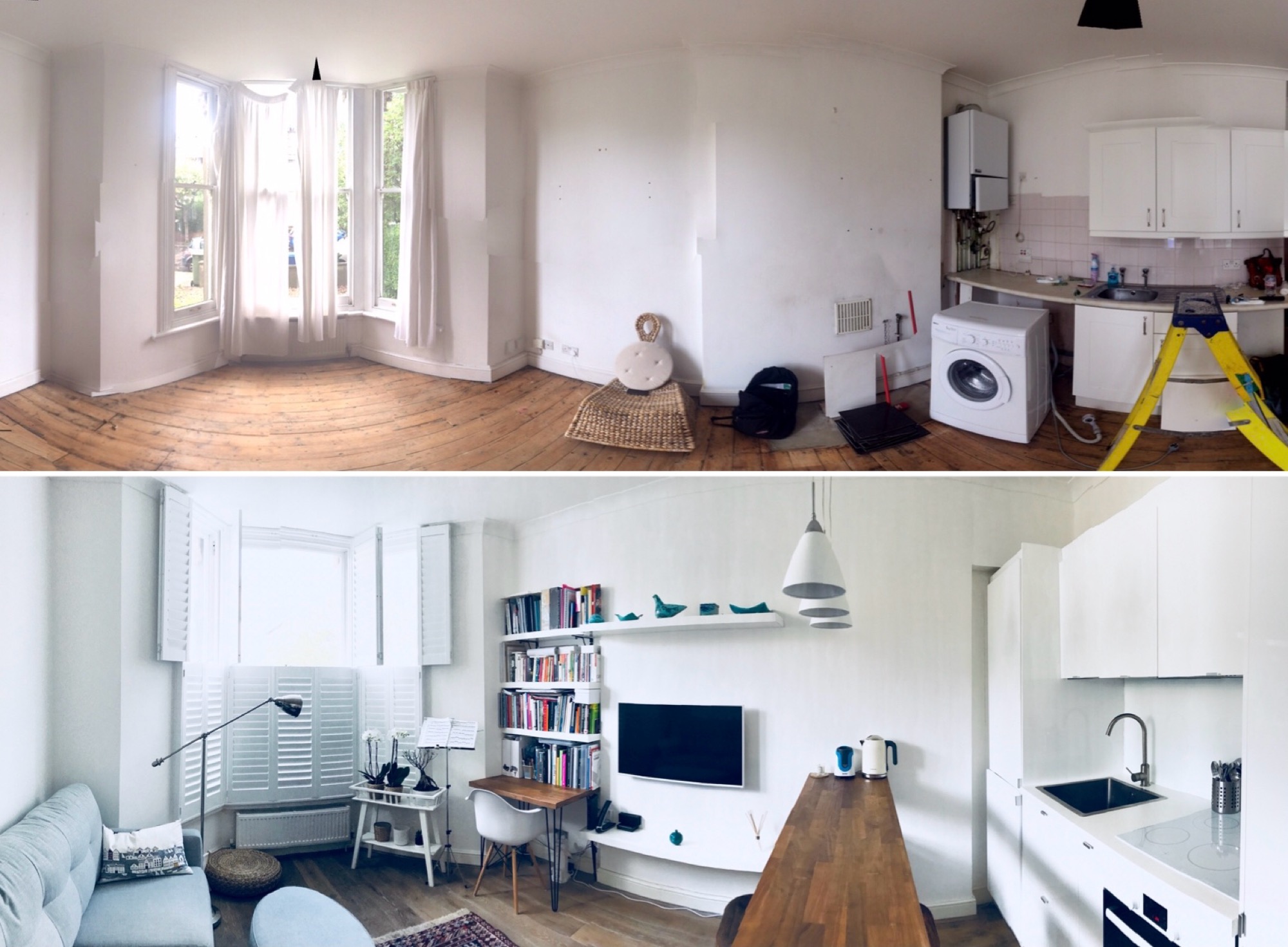 Flat retrofit - East Dulwich - Before and After