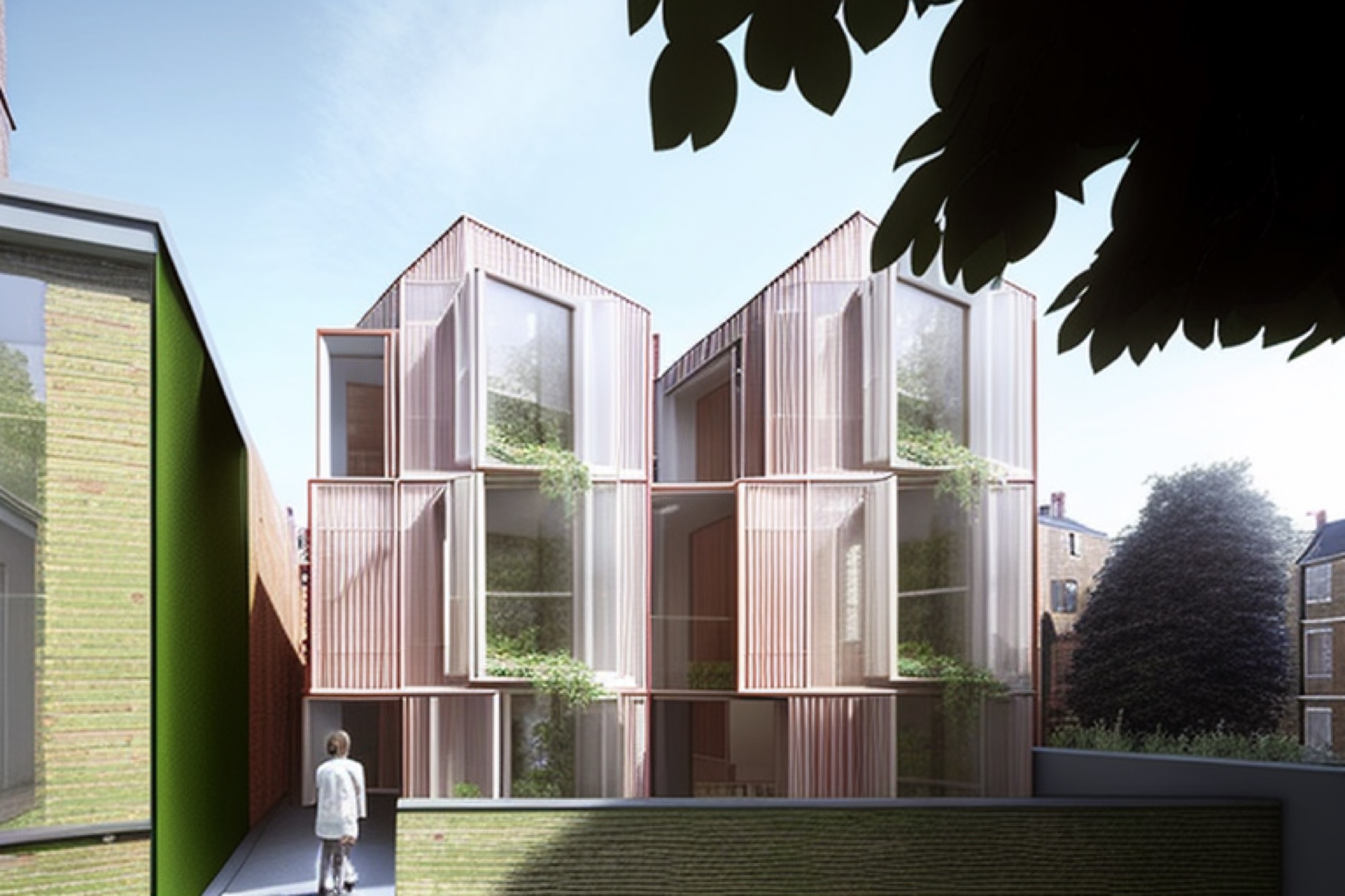 AI-generated render, house in multiple levels
