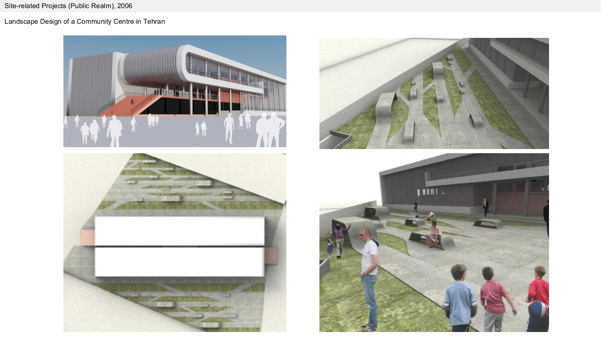 Landscape design of a community centre, Tehran — Site-related Projects (Public Realm), 2006