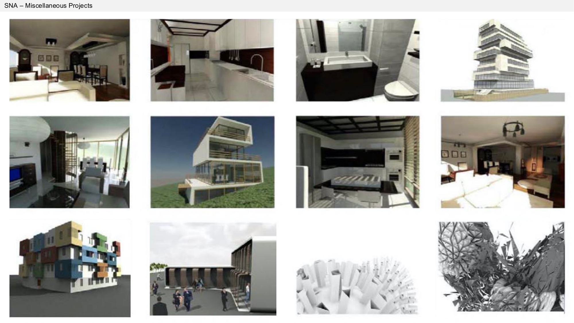Composite of interior and exterior architectural renders