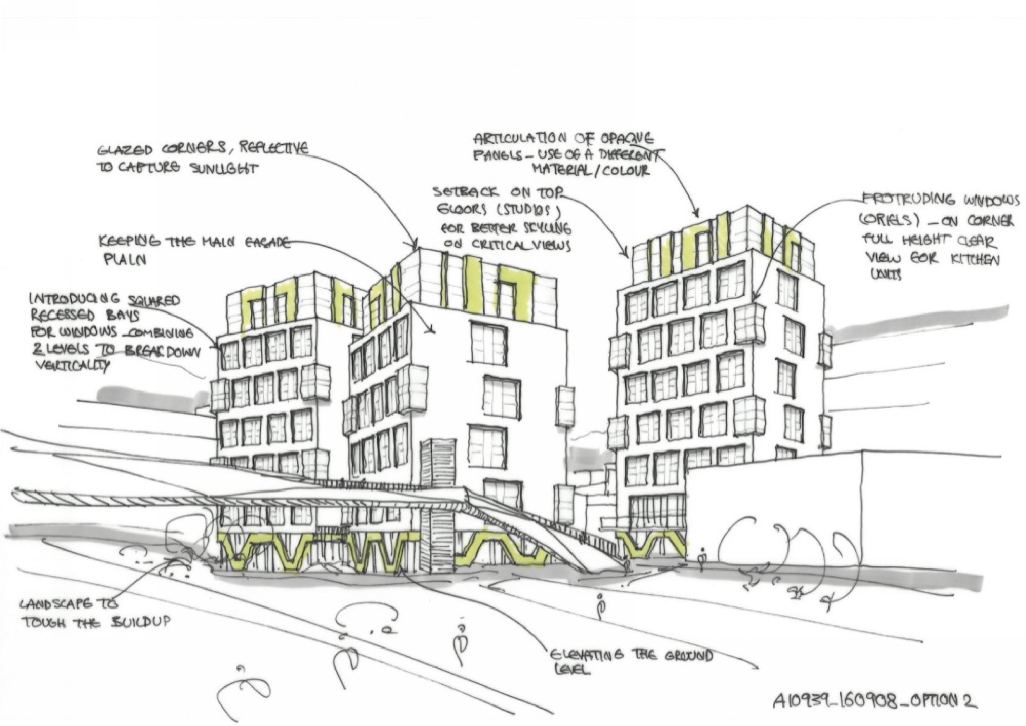Student accommodation scheme, Brighton, render