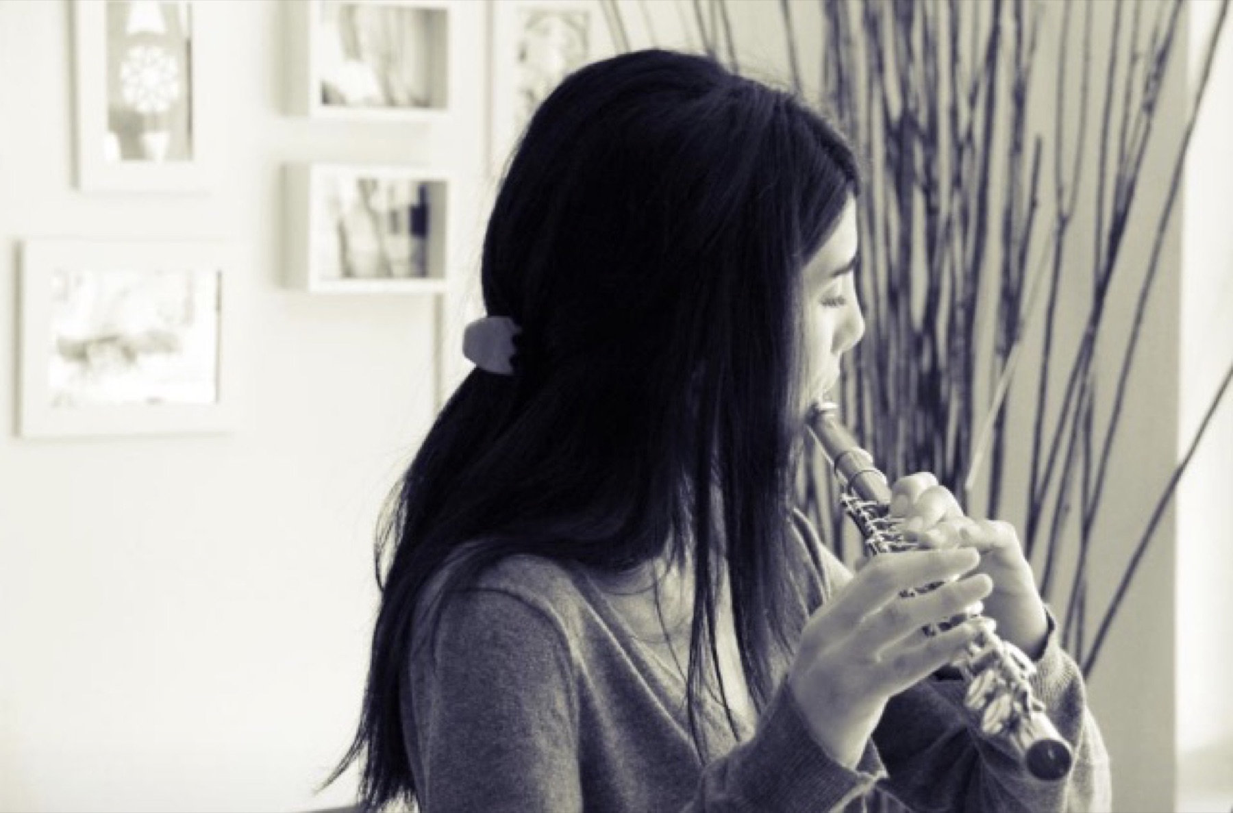 Playing the flute indoors